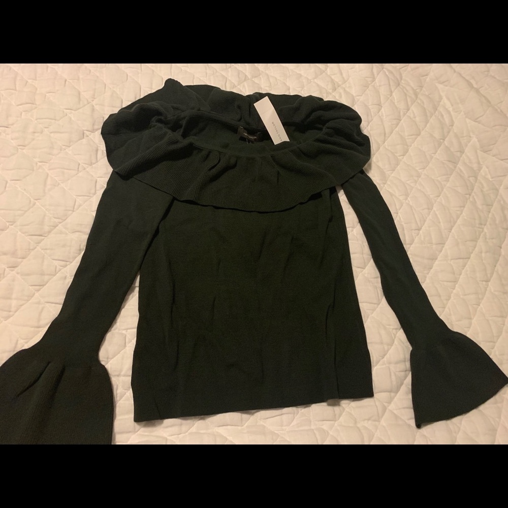 Ann Taylor Green Strapless Top